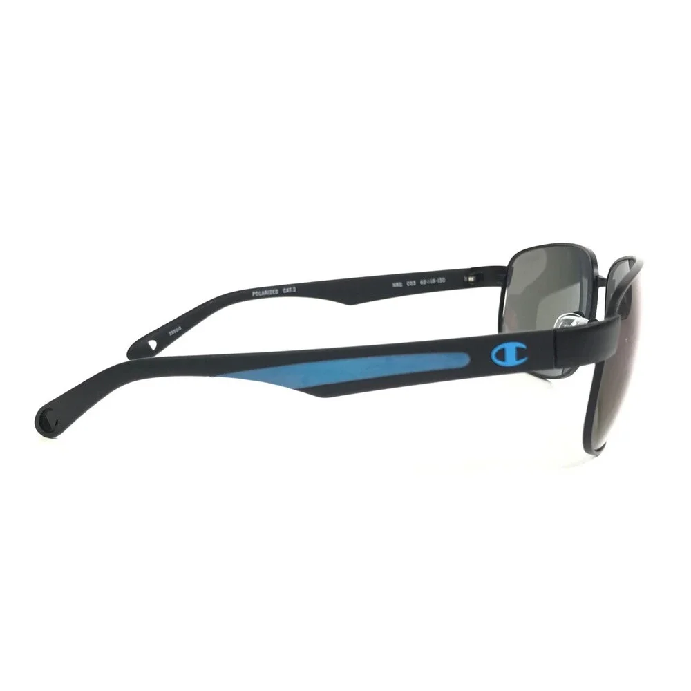 Champion Eyeglasses Frames NRG C03 Matte Black with Blue Polarized Lenses